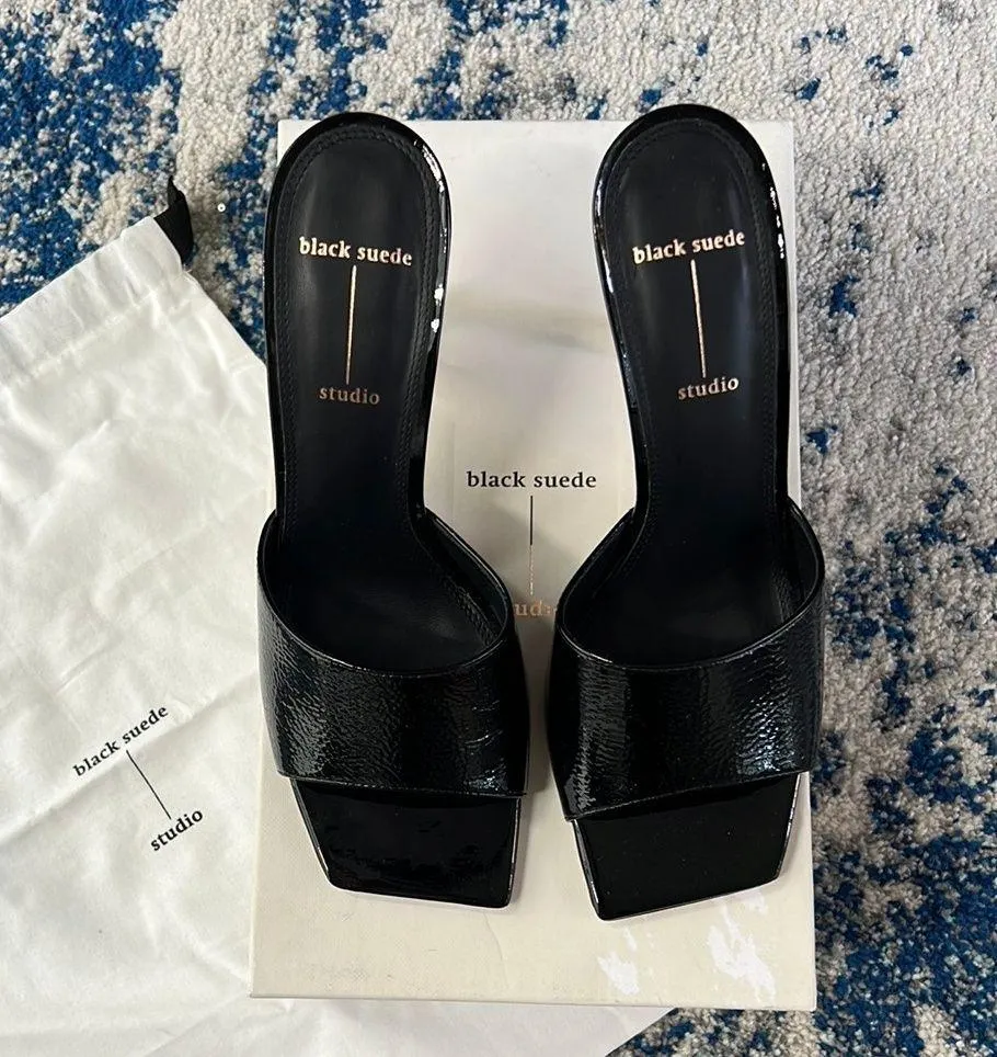 Valentina Mule in Black Patent 39 - Image 6