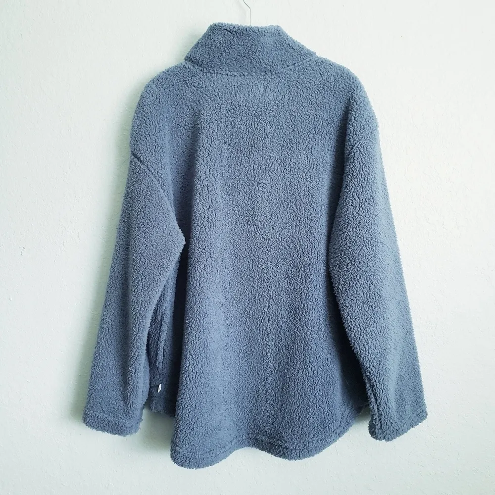 UGG Blue Sherpa Quarter Zip Jacket - Image 7