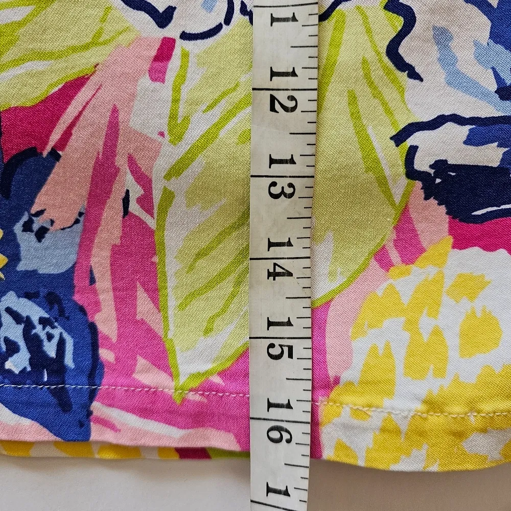 Rafaella Cosmo Pink Tropical Comfort Stretch Waistband Skorts Size Small - Image 8