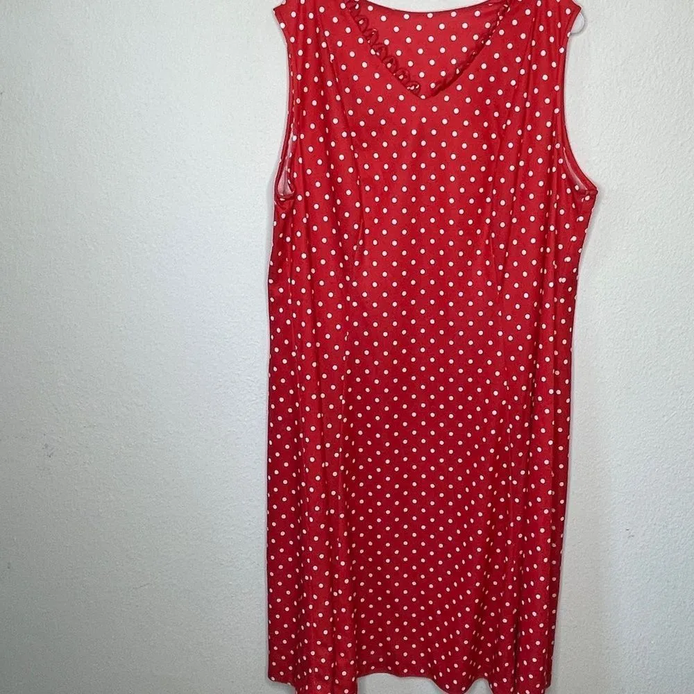 By Yakko Polka Dot‎ Dress Red Size L - Image 5