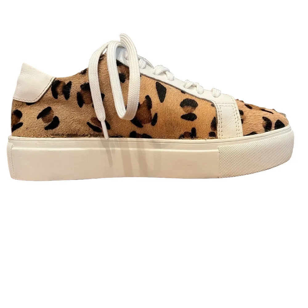 Myra Women's Platform Fashion Sneakers Retro Leopard Print Casual Skate Shoes Tan Size 8 - Image 5