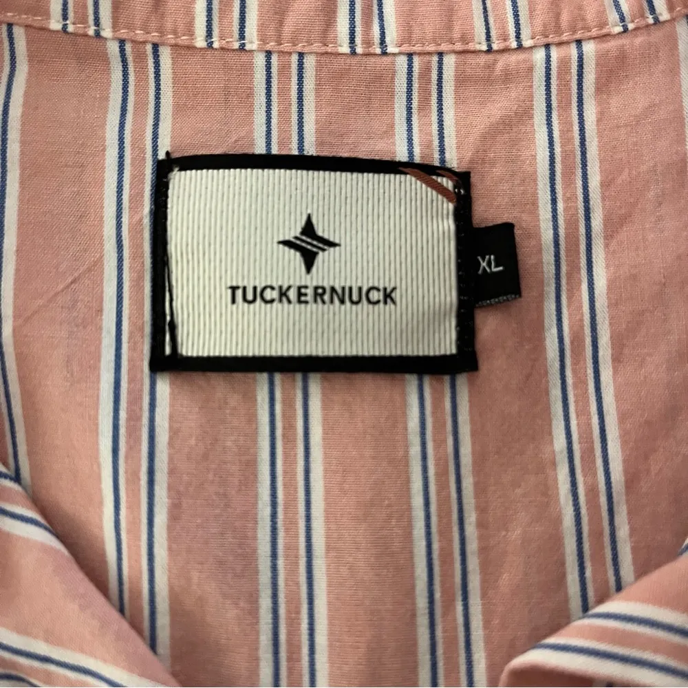 TUCKERNUCK Charlie Sleeveless Striped Cotton Shirt Dress Classic Preppy, Sz XL - Image 12