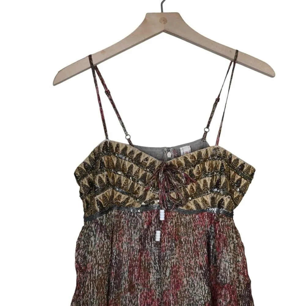 Raga Womens S Zuri Empire Tank Midi Dress in Gold NEW - Image 4