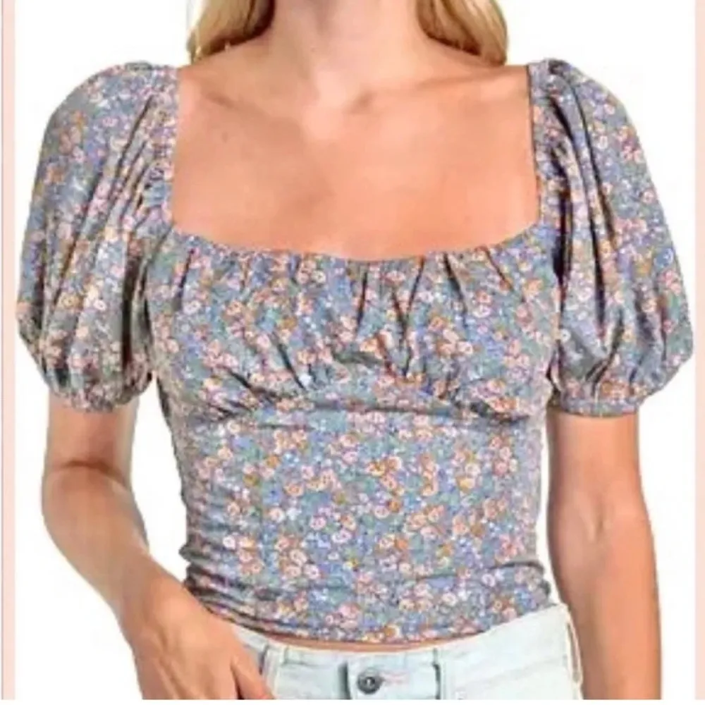 Astr Blue and Orange Blouse - Image 2