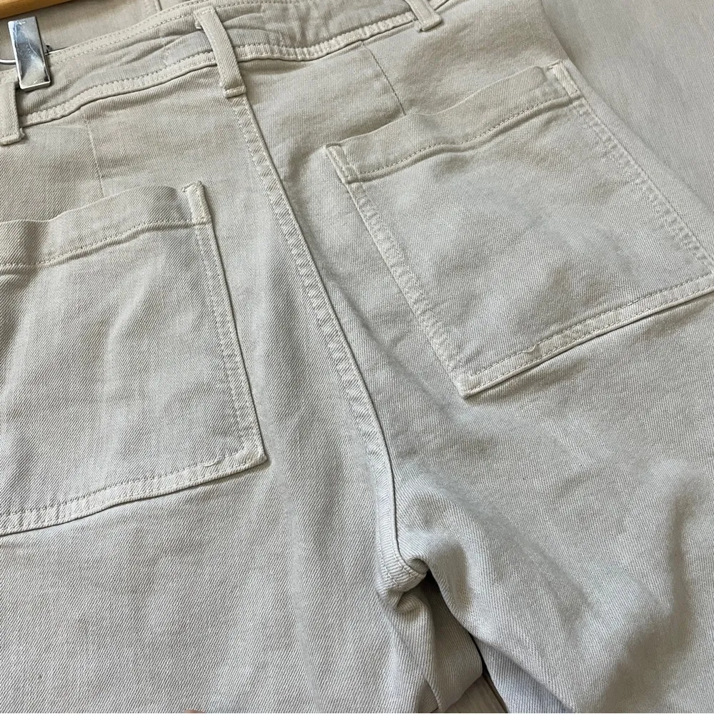 Zara Wide-Leg Pants marine straight womens Gray (size 6) minimalist chic casual - Image 9