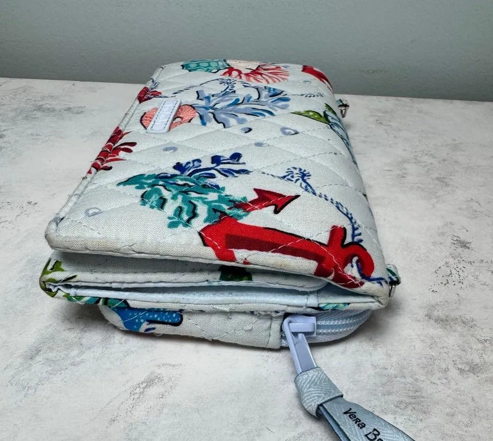 Vera Bradley RFID All In One Crossbody Wristlet Wallet Anchors Aweigh - Image 8