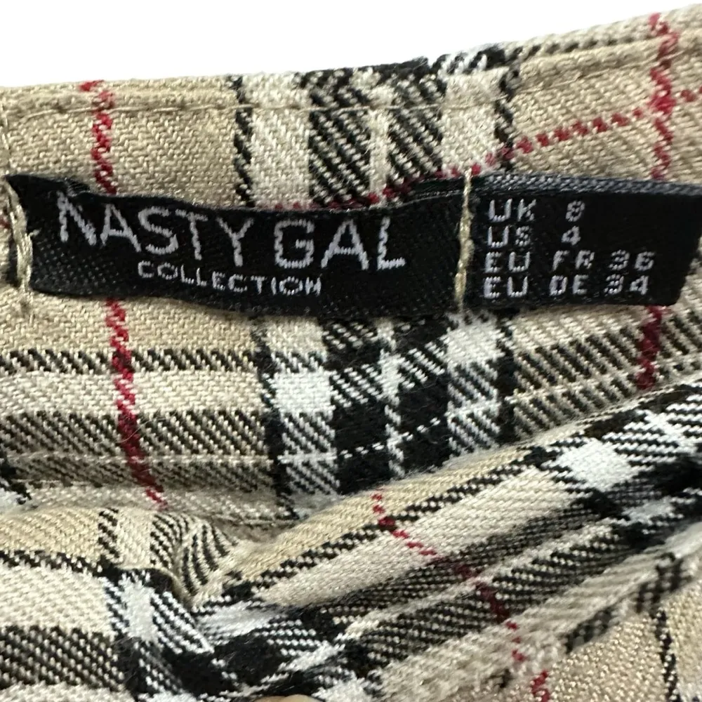 Nasty Gal Collection Lets take a Rain Check Plaid Tapered High Rise Cuffed Pants - Image 9