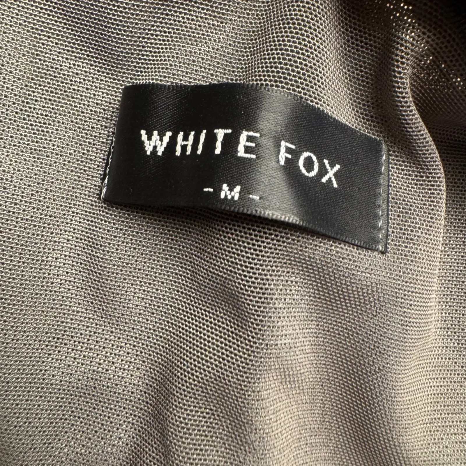 WHITE FOX Leopard Print Corset Bustier Top Black Grey Mesh Boned Zipper M - Image 4