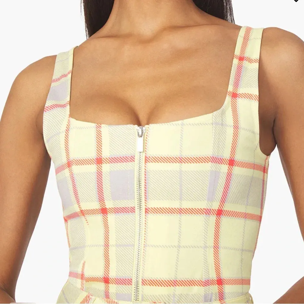 WeWoreWhat Seamed Plaid Corset Size Small - Image 2