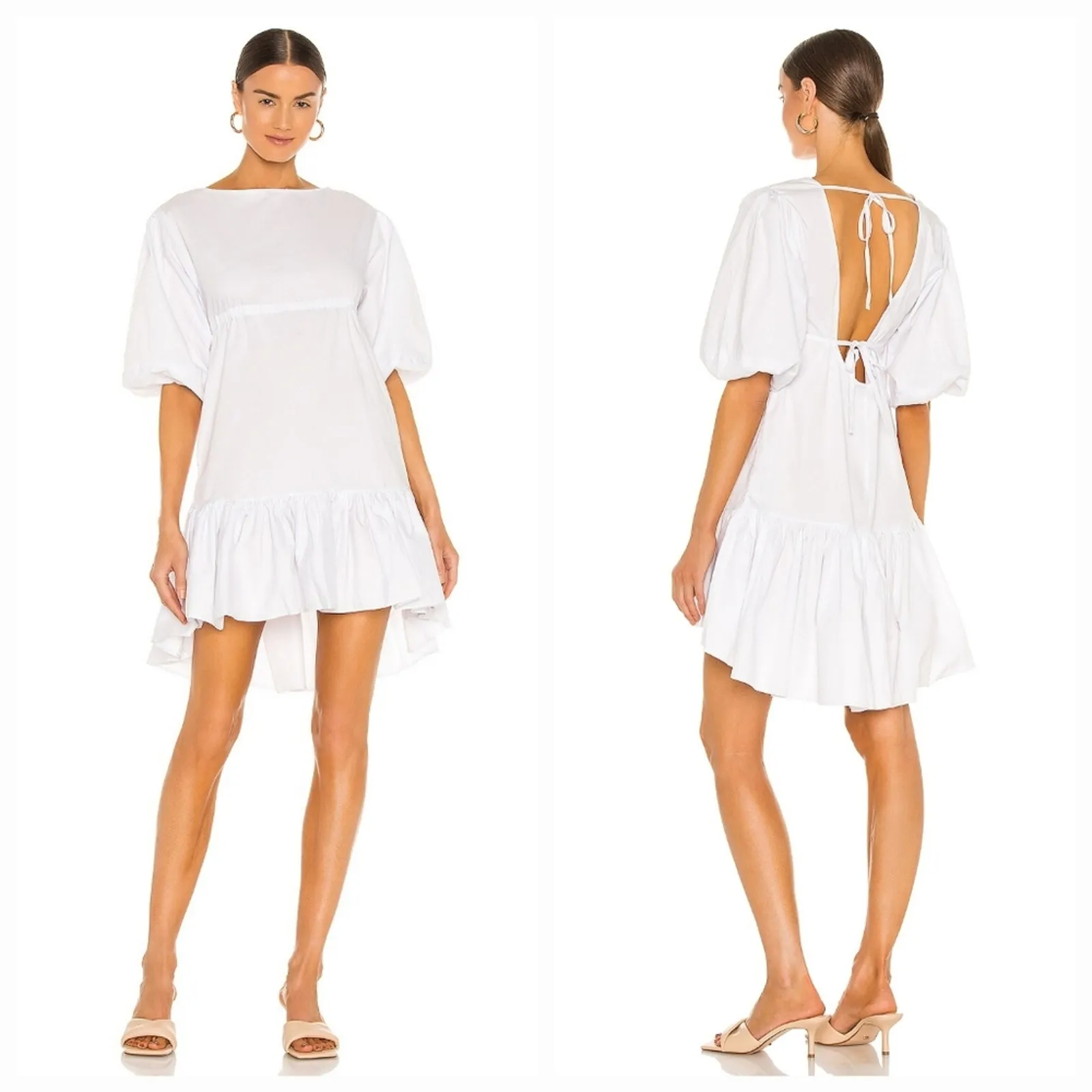 LPA Lani Dress in White Small - Image 2