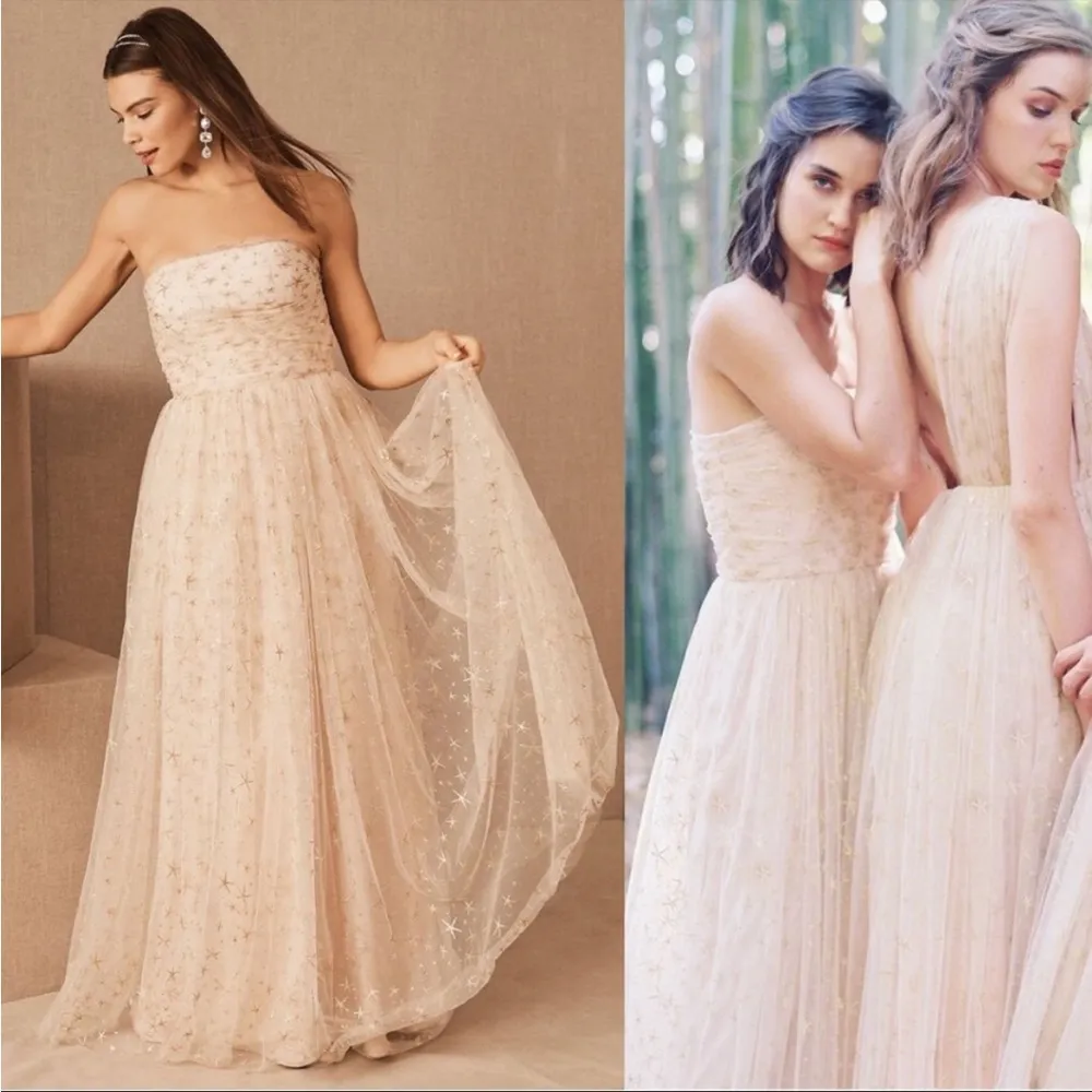 BHLDN x Joanna August | Brenda Star Tulle maxi dress - Image 3