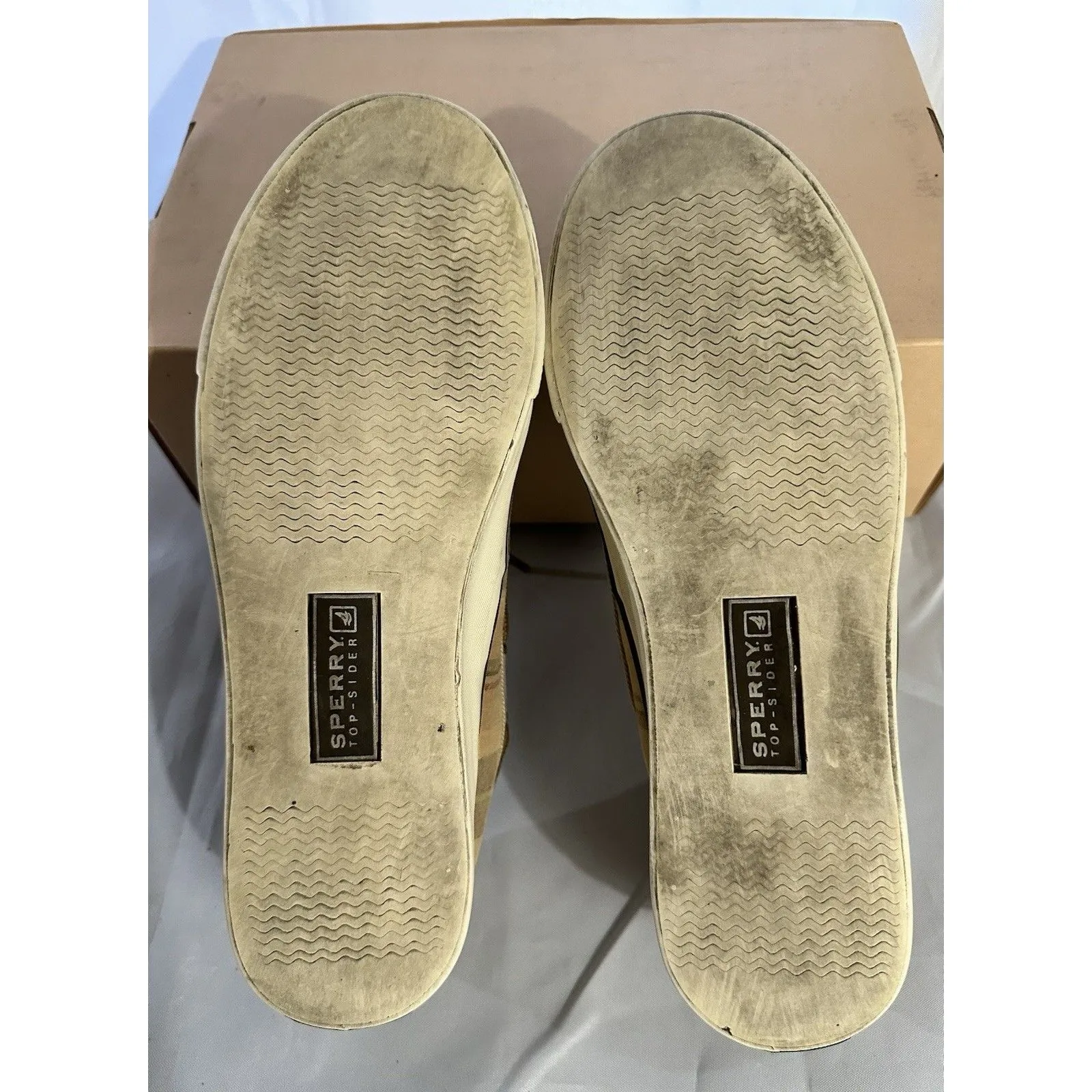 SPERRY TOPSIDER Boat Shoes Plaid Fabric Brown Multi Women's US 8 - Image 8