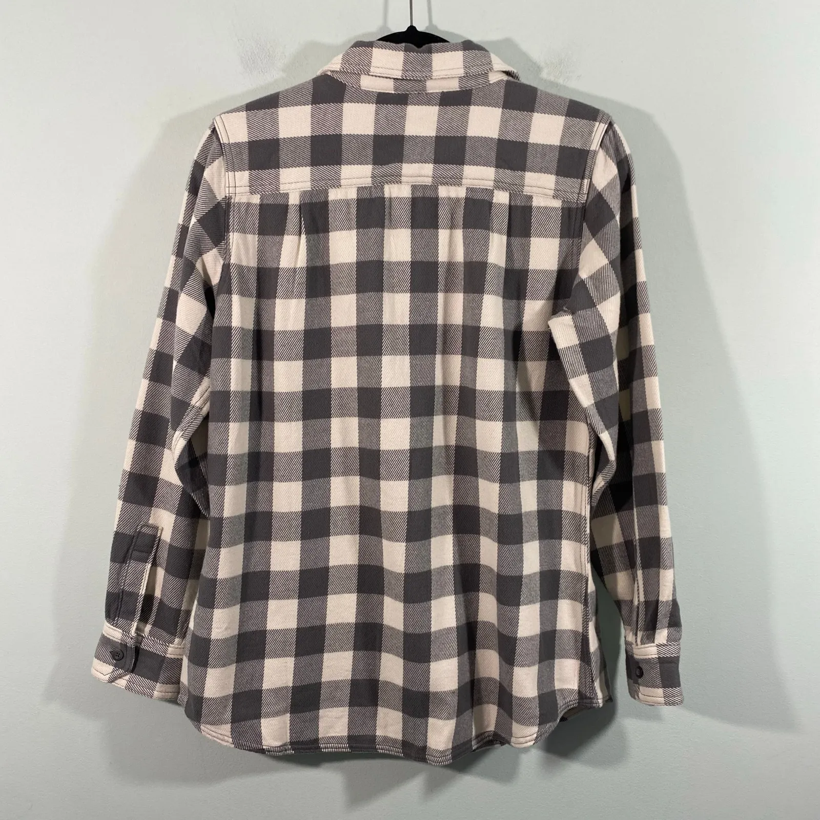 Woolrich Women Black & White Gingham Button Up Pemberton Boyfriend Flannel Sz S - Image 10