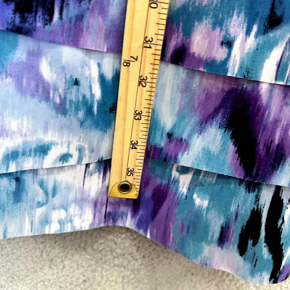 Connected Apparel Sheath Dress Womens 12 Purple Tie Die Ruffle Boho Fairy Hippie - Image 3