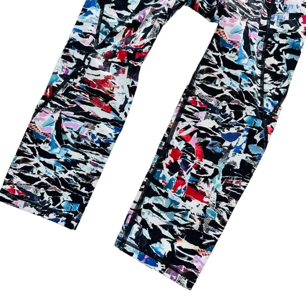 Lululemon Break Free Crop Size 4 Nulux 17" Culture Clash Starlight Black #W6AJQS - Image 4