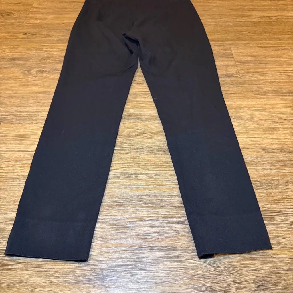 Theory Black Classic Dress Pants Side Zipper Split Hem 4 - Image 11