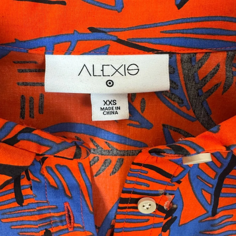 Alexis xTarget Women's Tropical Leaf Short Sleeve Shirt Dress Shirtdress XS. C31 - Image 9