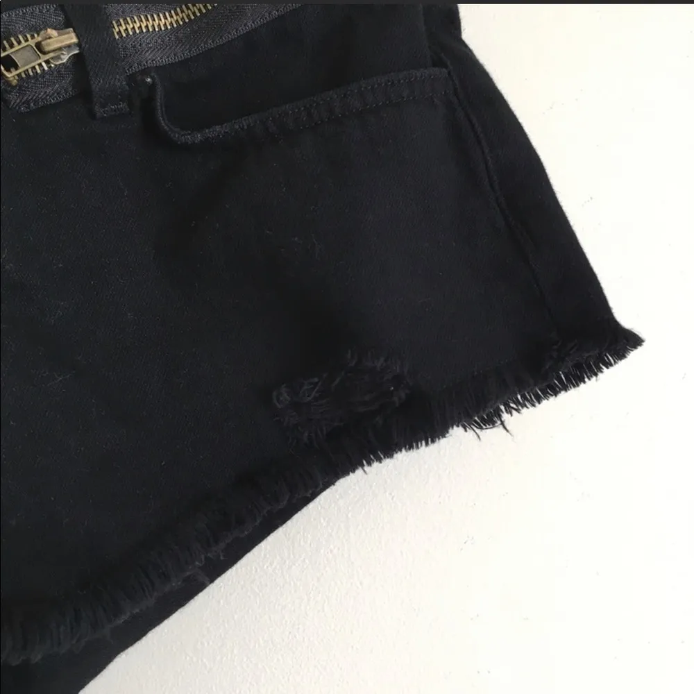 Hudson | Black Rebel Cut Off Shorts Distressed 24 - Image 7