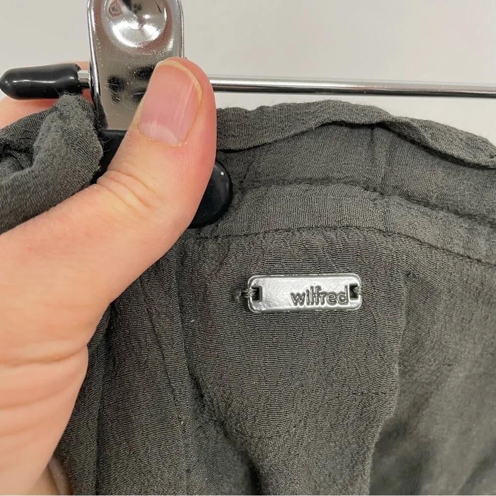Wilfred Free Aritzia Grey Casual Pull On Jogger Style Pants Womens XS Tie Waist - Image 4