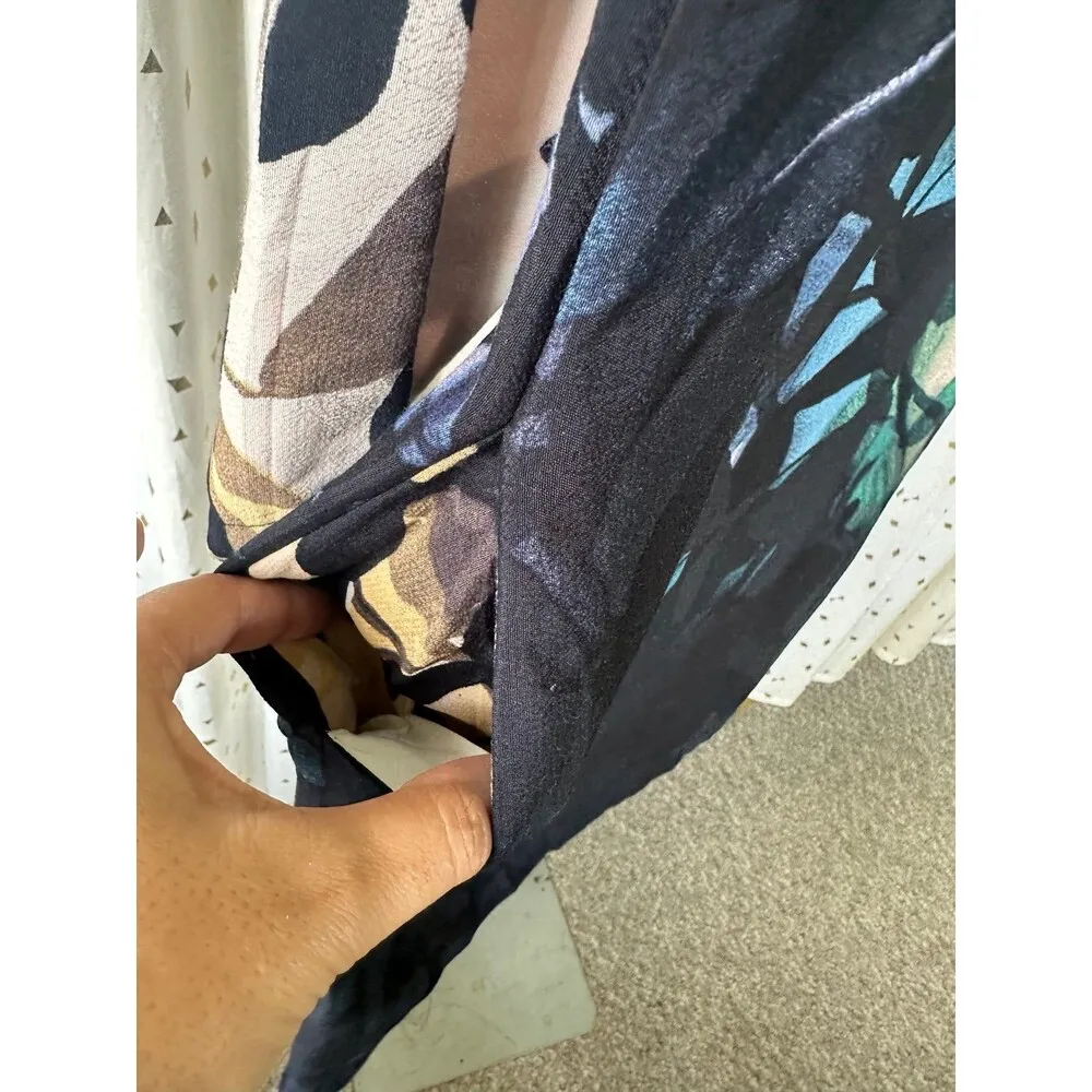 Anthropologie MaEve Shaded Garden Open Peek A Boo Long Sleeve Shift Dress XS - Image 6