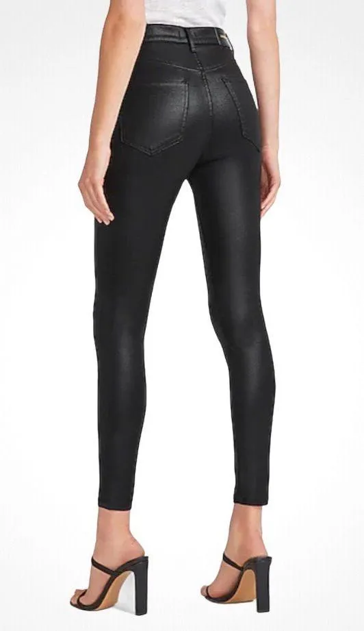 High Waisted Black Skinny Jeans - Image 2