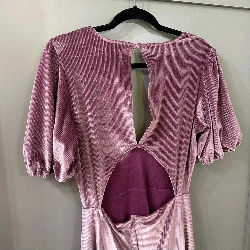 NWT L*space Dress Ruby Velvet Mini Dress Velvet Ribbed Mini Dress Size Large - Image 9