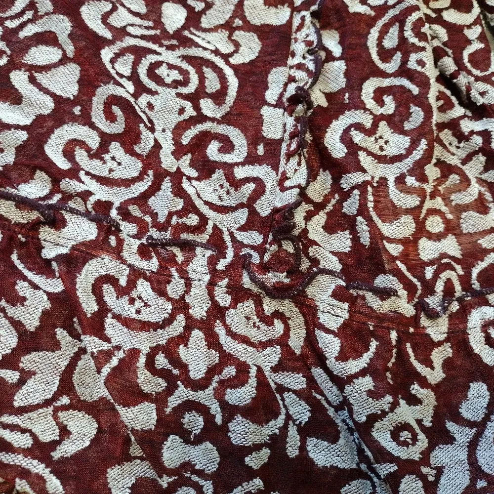 jacquard semi sheer peasant top - Image 5