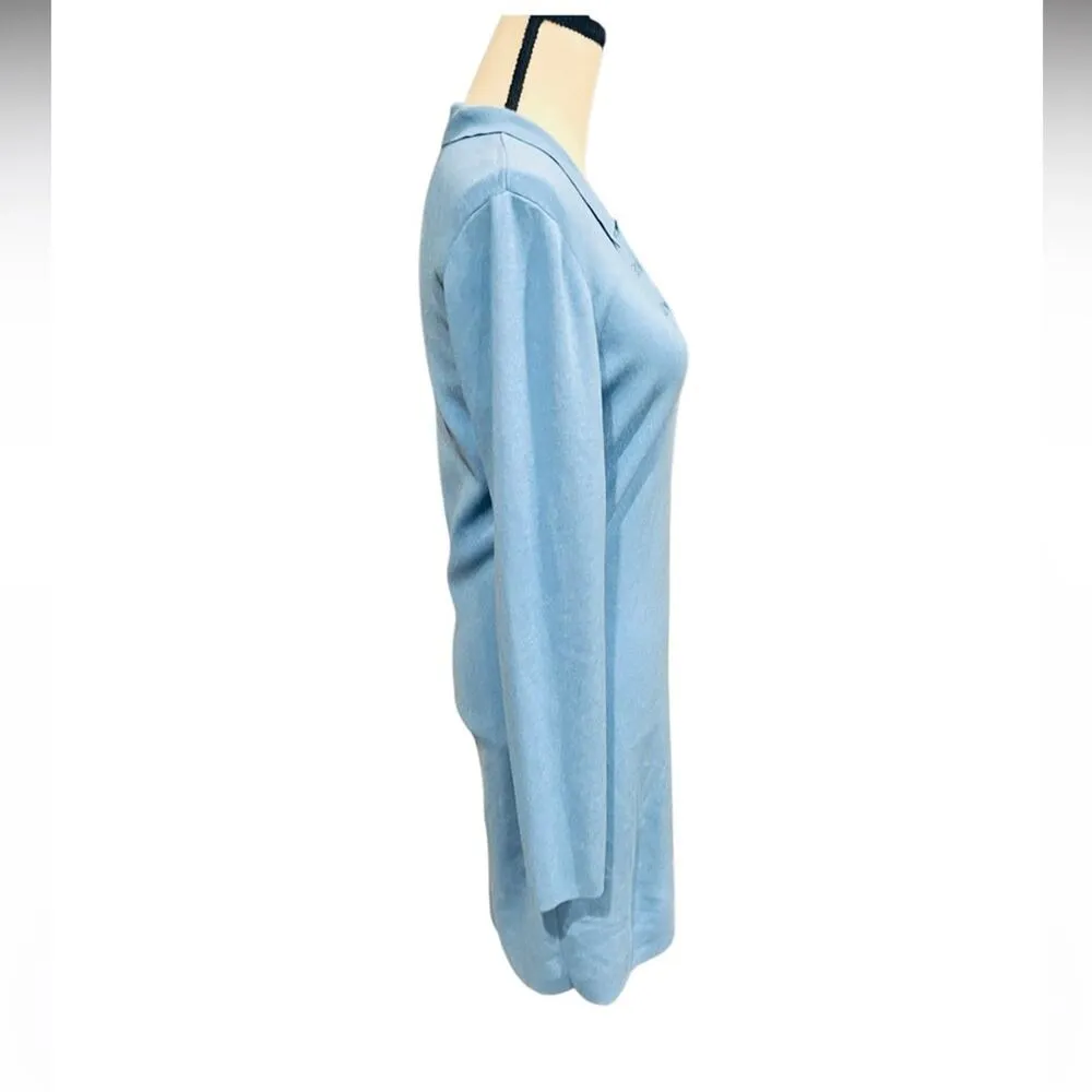 Aritzia Sunday Best Barrymore Dress Long Sleeve Blue MiniSize L Size L - Image 7