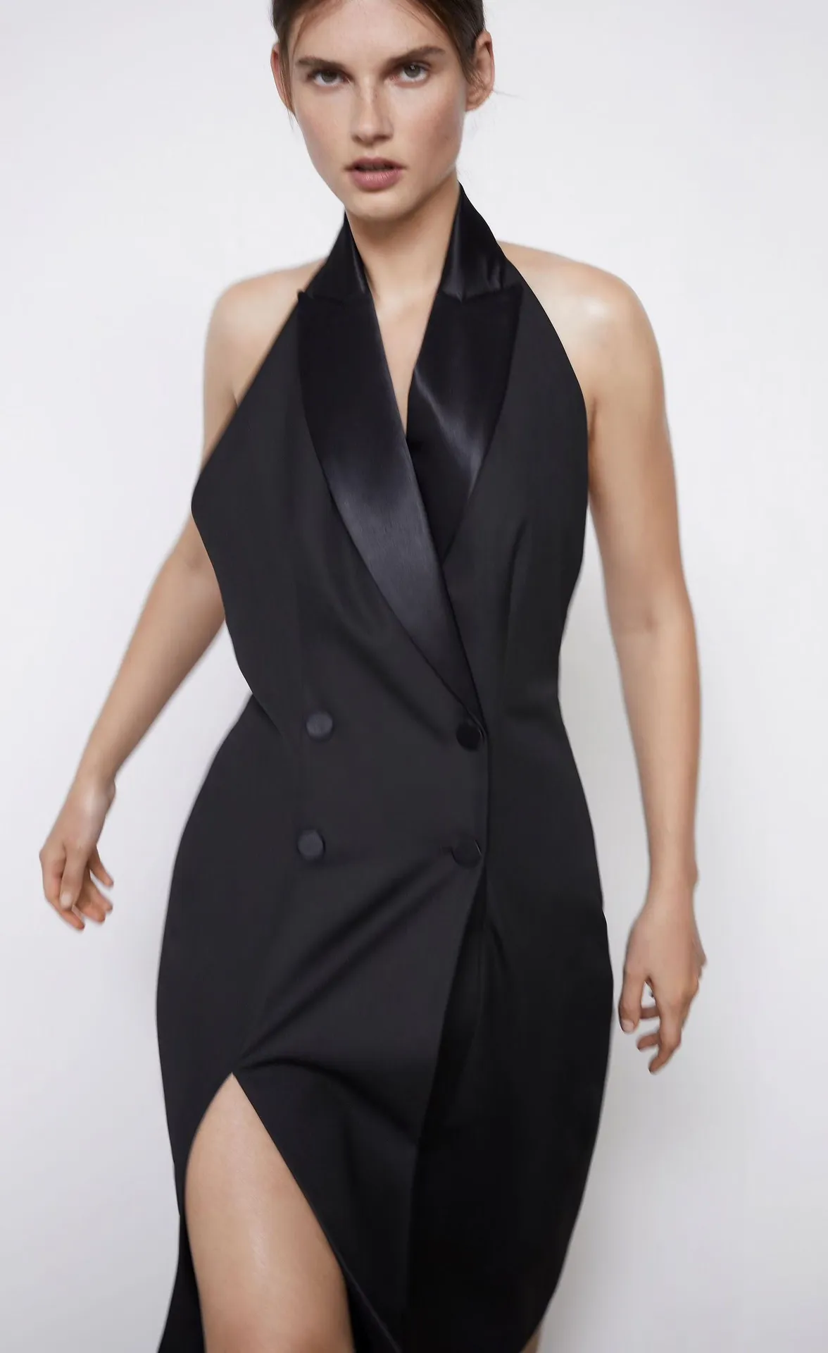 Black Limited Edition Halter Neck Wrap Dress - Image 8