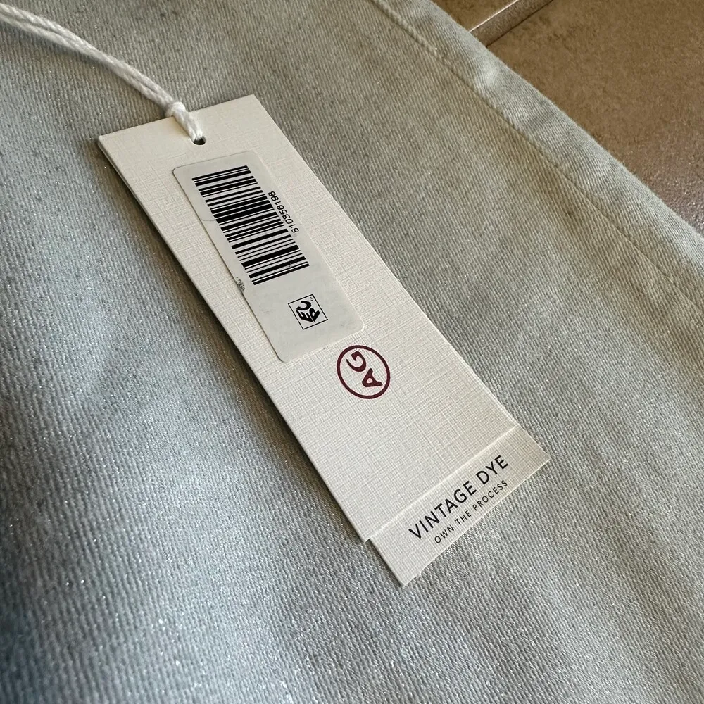 NWT AG Luminous Grey Faint Sparkle Skinny Fit High Waist Ankle Jeans Size 28 - Image 3