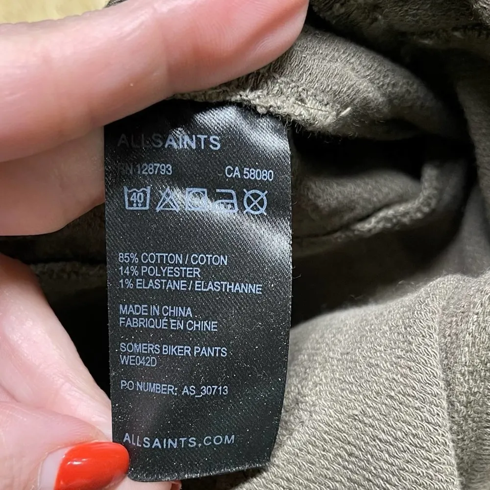 NWT All Saints Biker Moto Zipper Accents Ankles Cropped Skinny Jeans Size 28 - Image 10