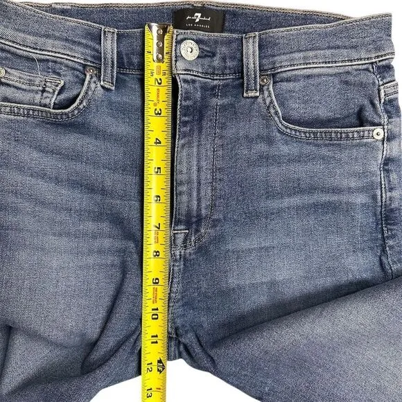 7 For All Mankind Women's High Waist Ankle Skinny Jeans Blue Size 28‎ - Image 10