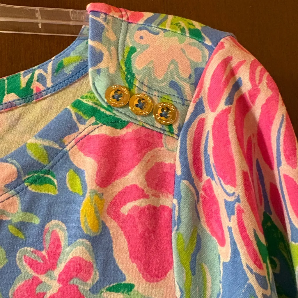 Lilly Pulitzer Sophie UPF 50+ Dress in Zanzibar Blue Bunny Business - Image 5