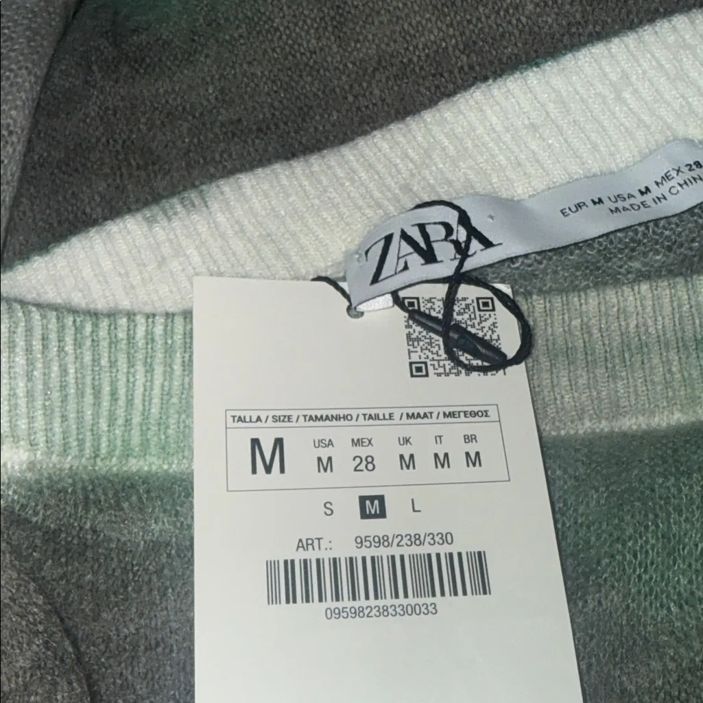 NWT ZARA TIE DYE KNIT SKIRT Wool Alpaca Blend Lightweight Bloggers Fave Medium - Image 4