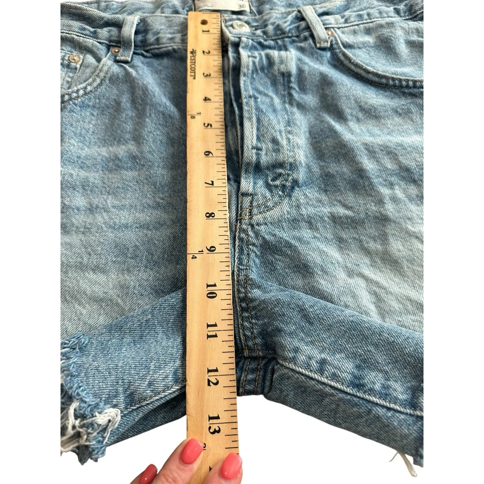 We The Free‎ People Women's Size 30 High Rise Denim Shorts Button Fly #GG4-5 - Image 9