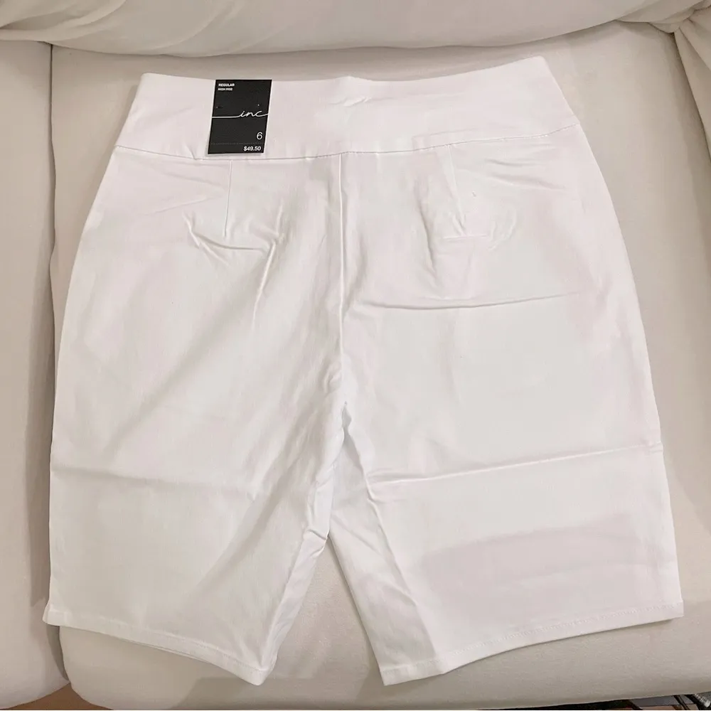 NWT International Concepts White High Rise Regular Size 6 Bermuda Core Shorts - Image 5