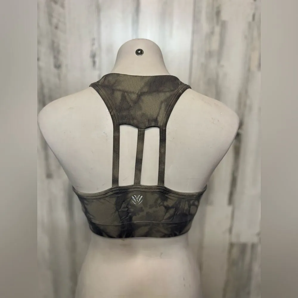 Gray marble print sports bra Size M - Image 3