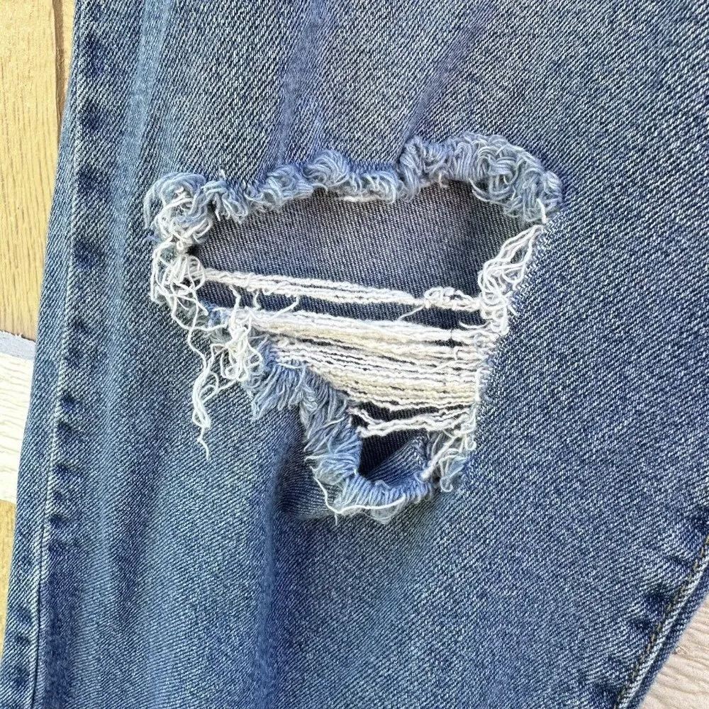 Lane Bryant  Distressed Destroyed Straight Jeans Women's Plus Size 18 Stretch - Image 6