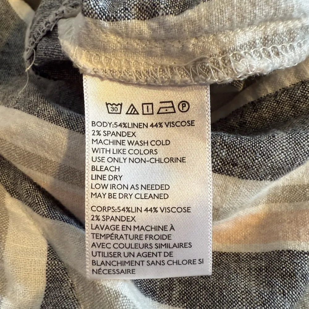 Urban Outfitters Womens Medium Striped Jumpsuit UO karen black surplice button - Image 9