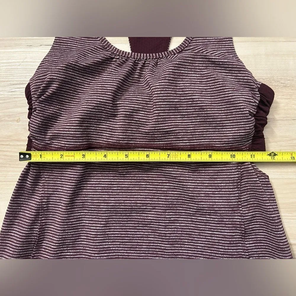 Lululemon Maroon/ Purple Turbo
Stripped Tank - Image 5