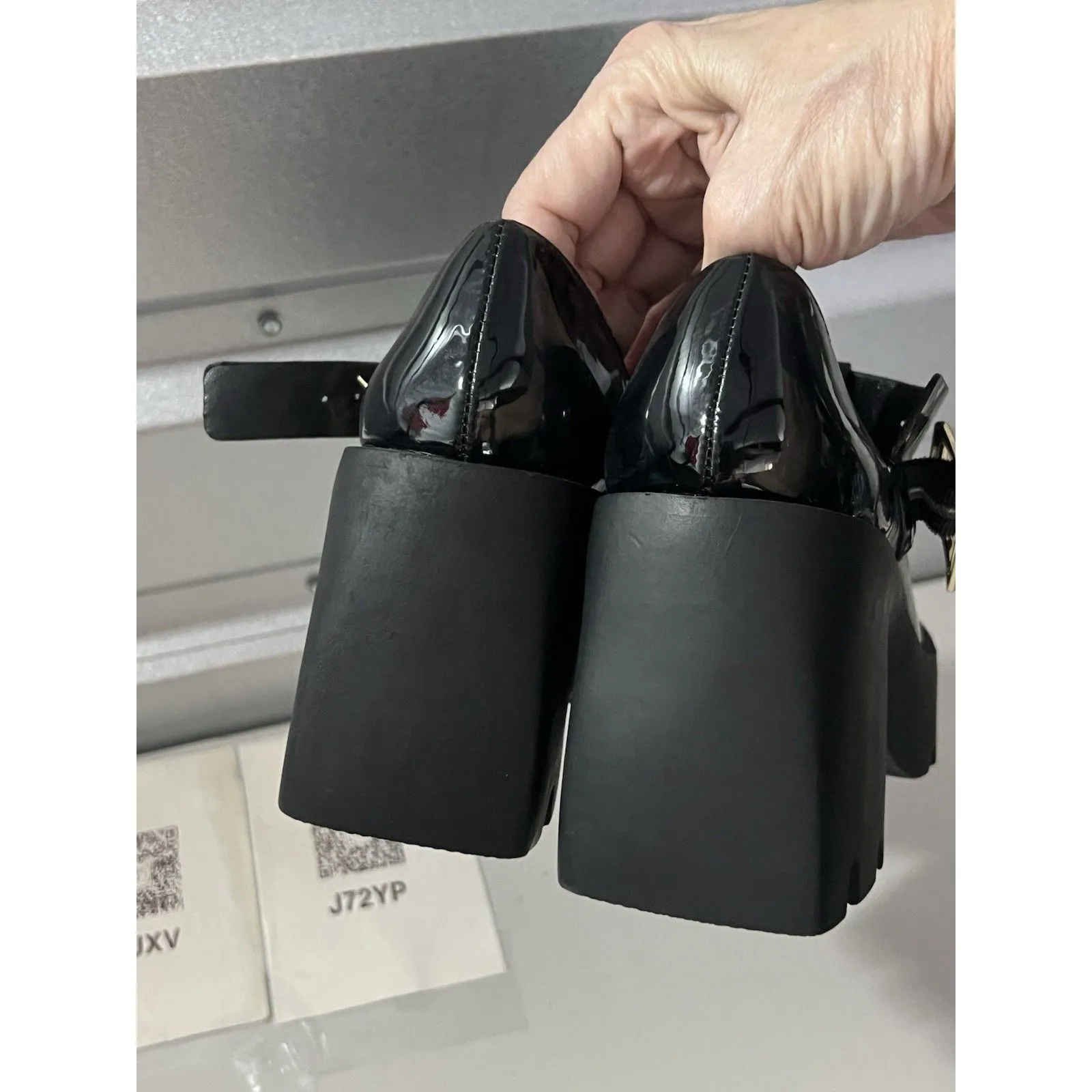 STEVE MADDEN PALOMA Mary Jane Black Patent Women’s Size 6.5 Chunky Heel - Image 11