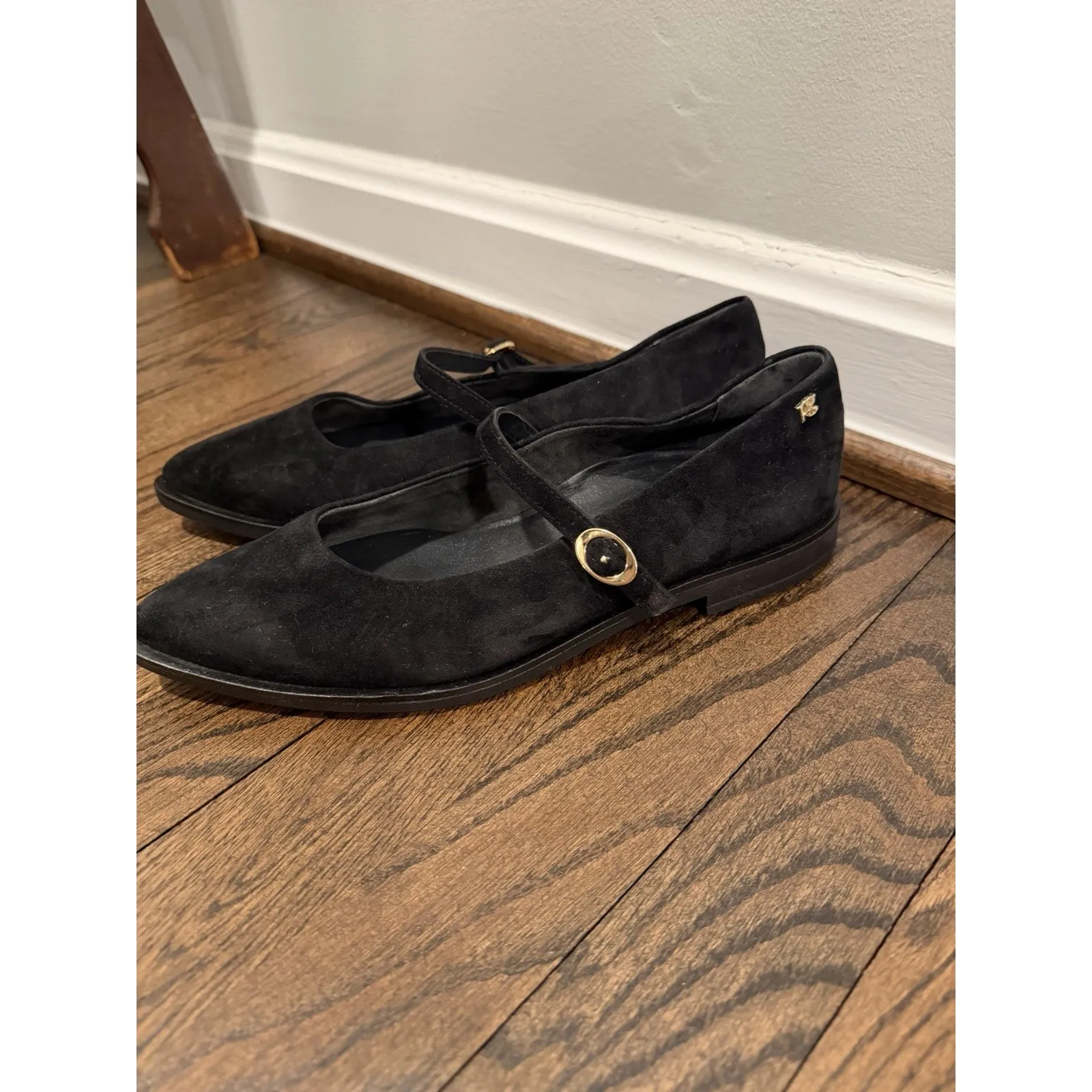 Paul Green Carla Mary Jane Flat Black Suede Women's Sz 7 $395 NEW - Image 7