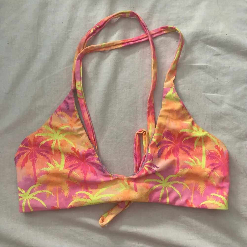 Moana Swimwear Neon Nites Marlin Reversible Swim Top Size Large Multicolor - Image 3