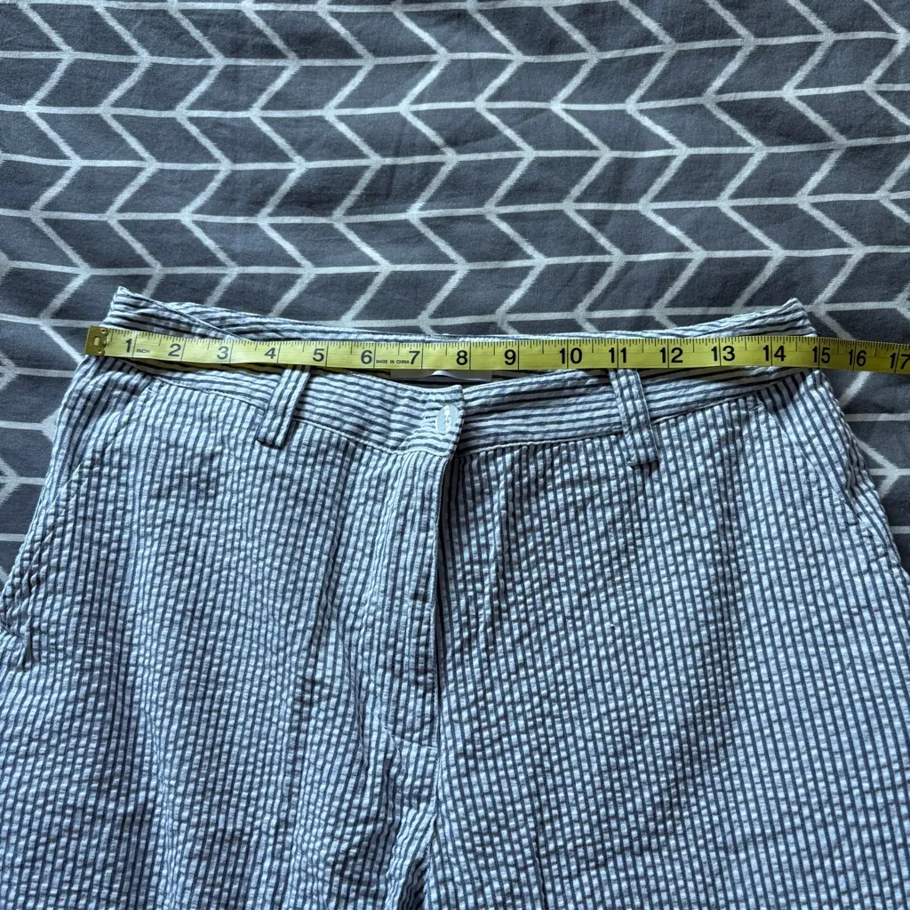 Isaac Mizrahi for Target Cotton Striped High Rise Wide Leg Pants - Size 10 - Image 9