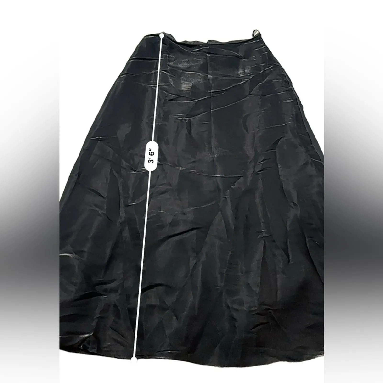 Vintage Dave & Johnny Black Shimmer Back Zip Maxi‎ Skirt Size XL NEW Deadstock - Image 8