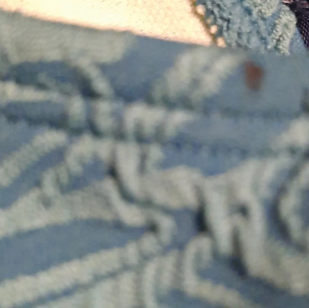 Teal Floral Bikini Top Size Medium Blue - Image 4