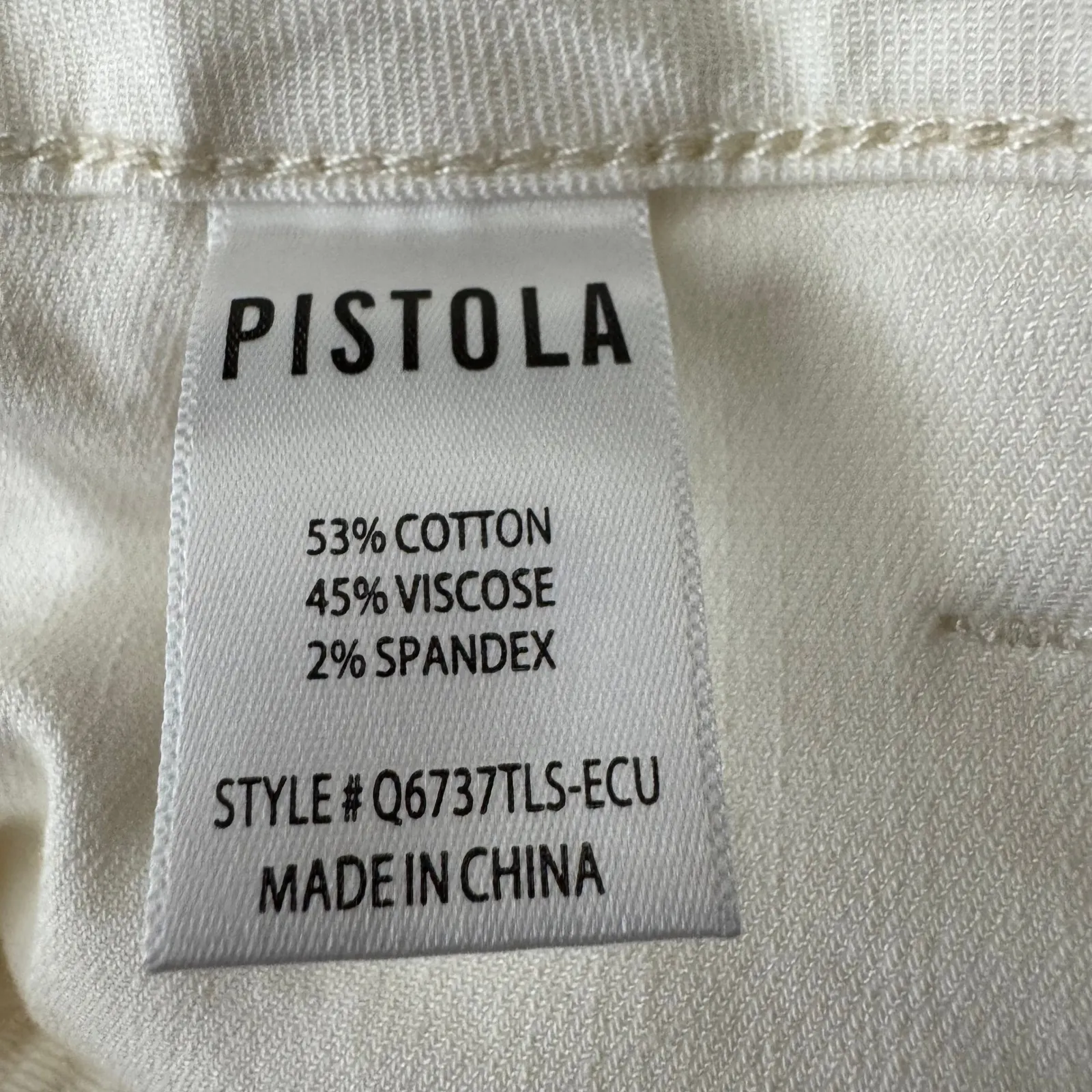 Pistola Women's Cream Utility Crop High Rise Pants Size 29 Cotton Blend - Image 4