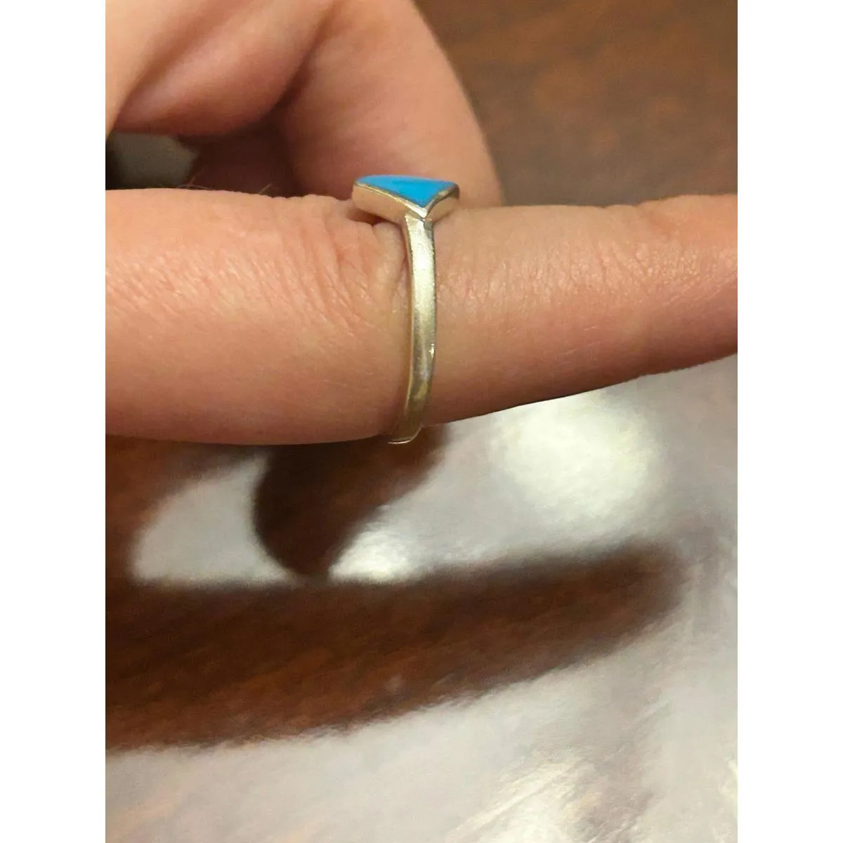 ring band sterling silver 925 beautiful unique lot a61 size 5.75 - Image 4