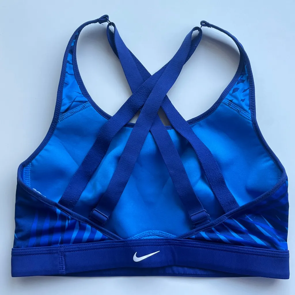 Nike Swoosh Impact Dri-FIT High Support Sports Bra in Blue Women's Medium - Image 3