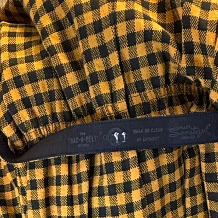 Vintage Carole King 1970 Original Yellow Gingham Midi Dress Size 11 (1012)‎ - Image 4